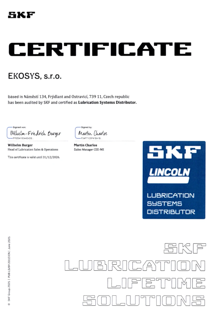 SKF certificate 2025
